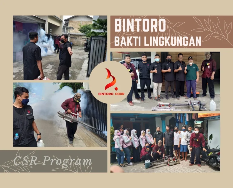 Tim Bintoro Pest melakukan fogging nyamuk di perumahan warga Jagakarsa
